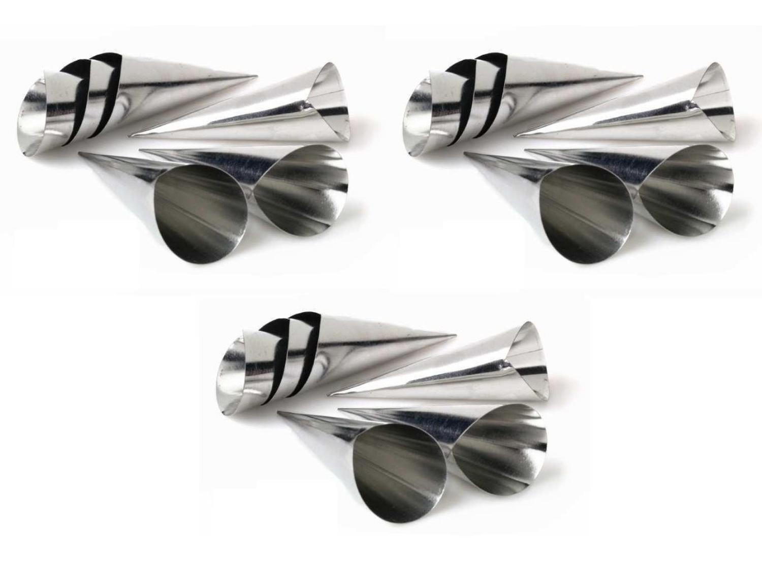 PACK X18 CONO MOLDE PARA CANNOLI CACHITO CROISSANT PAN DANES GRIS - 1