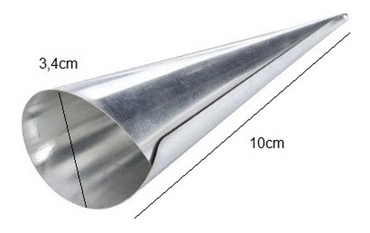 PACK X18 CONO MOLDE PARA CANNOLI CACHITO CROISSANT PAN DANES GRIS - 3