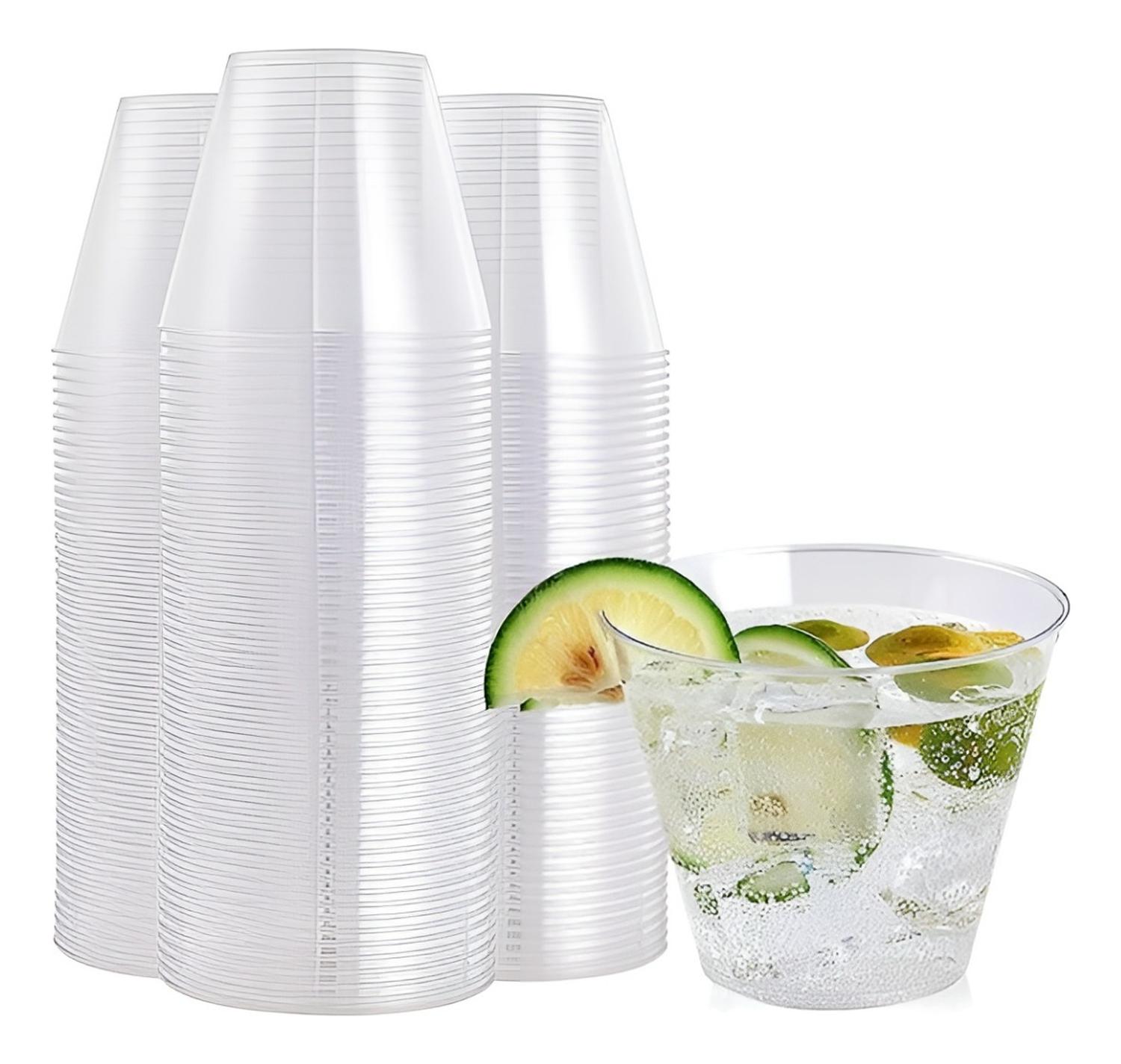 X50 SET DE VASOS SHOT POSTRES POCILLOS VASOS PLASTICO 88 ML TRANSPARENTE - 1