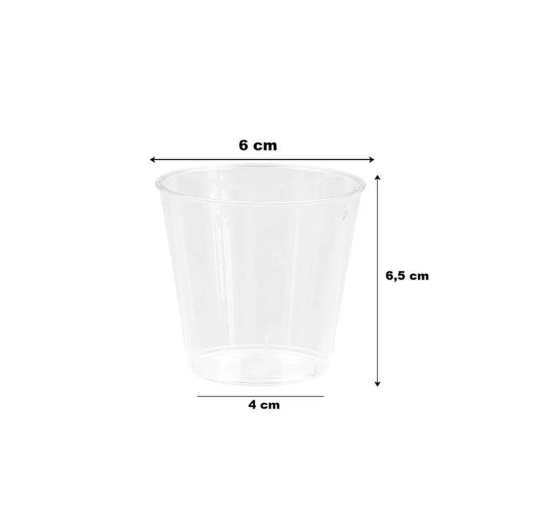 X50 SET DE VASOS SHOT POSTRES POCILLOS VASOS PLASTICO 88 ML TRANSPARENTE - 3