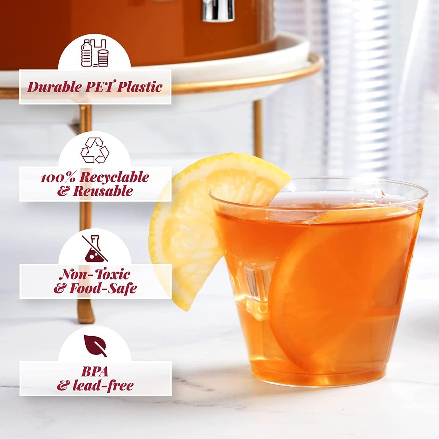 X50 SET DE VASOS SHOT POSTRES POCILLOS VASOS PLASTICO 88 ML TRANSPARENTE - 6