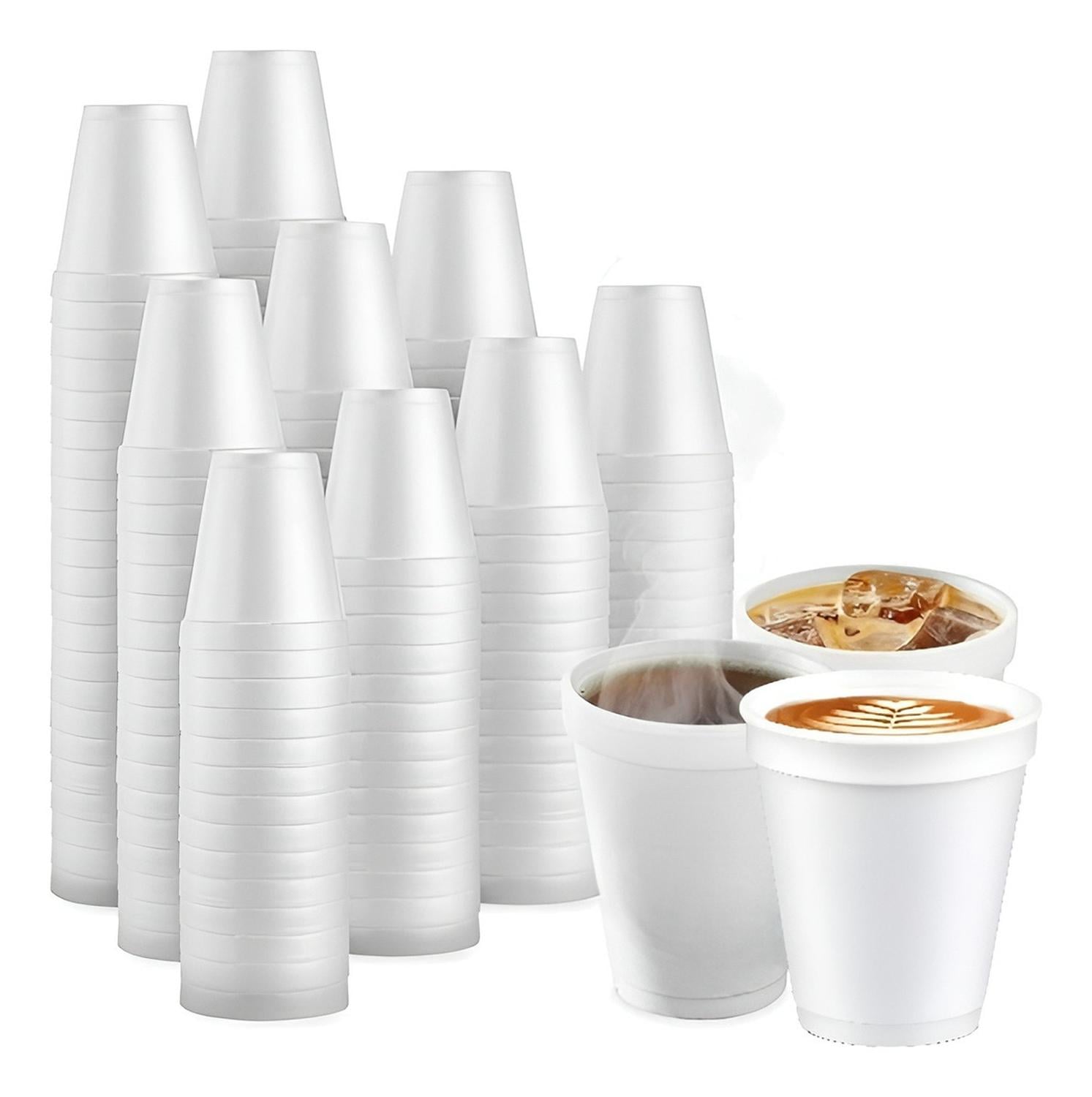 X100 VASOS DESECHABLES VASOS PLUMAVIT TERMICO VASO 6OZ/177ML BLANCO - 1