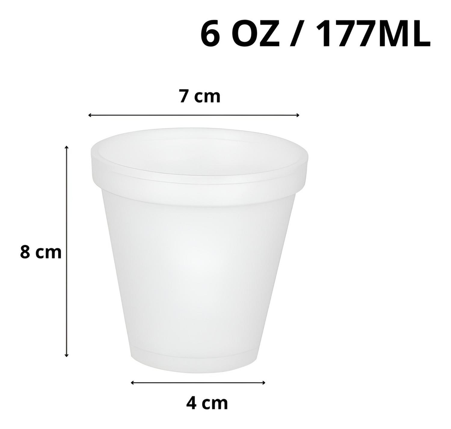 X100 VASOS DESECHABLES VASOS PLUMAVIT TERMICO VASO 6OZ/177ML BLANCO - 3