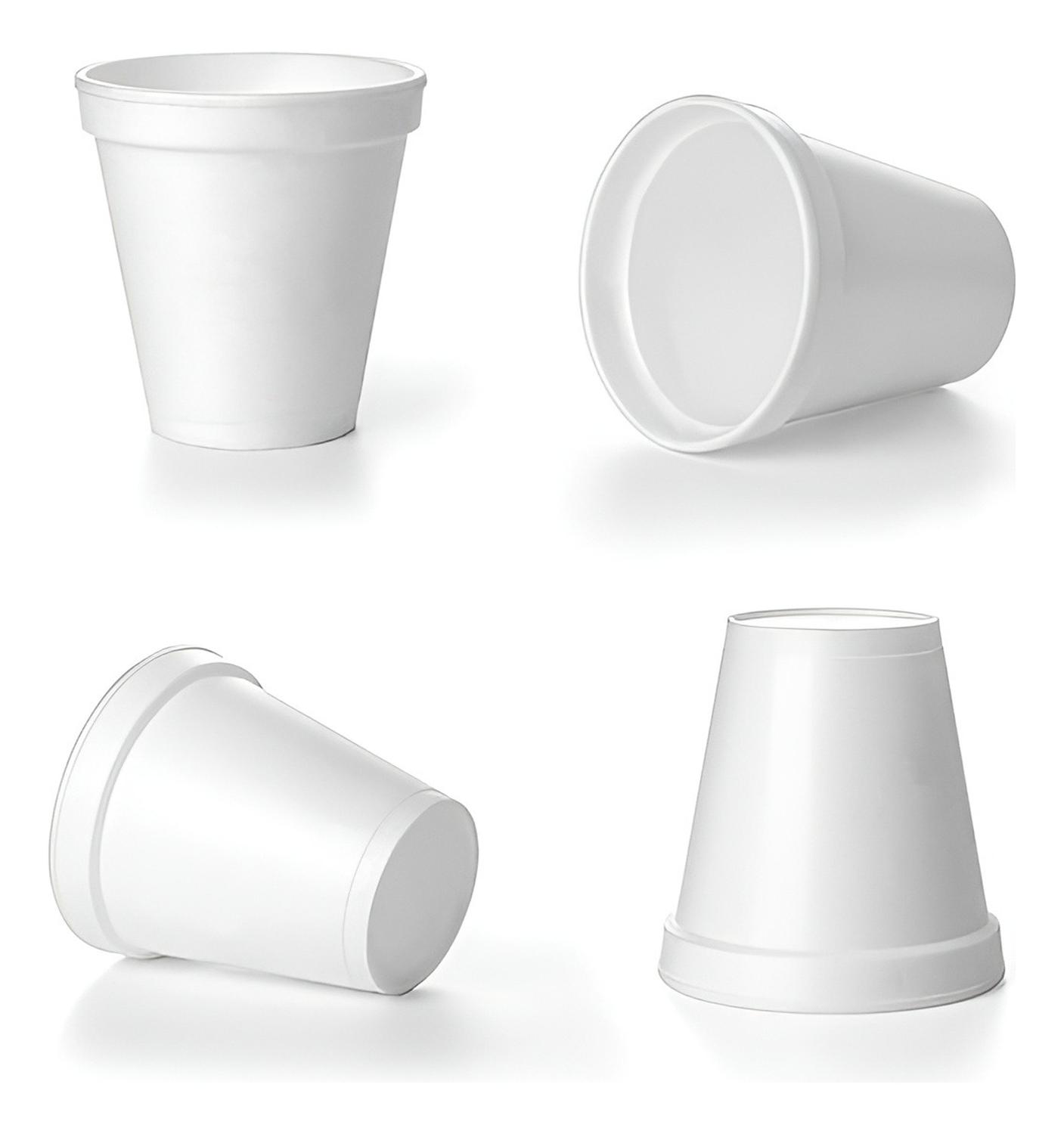 X100 VASOS DESECHABLES VASOS PLUMAVIT TERMICO VASO 6OZ/177ML BLANCO - 8