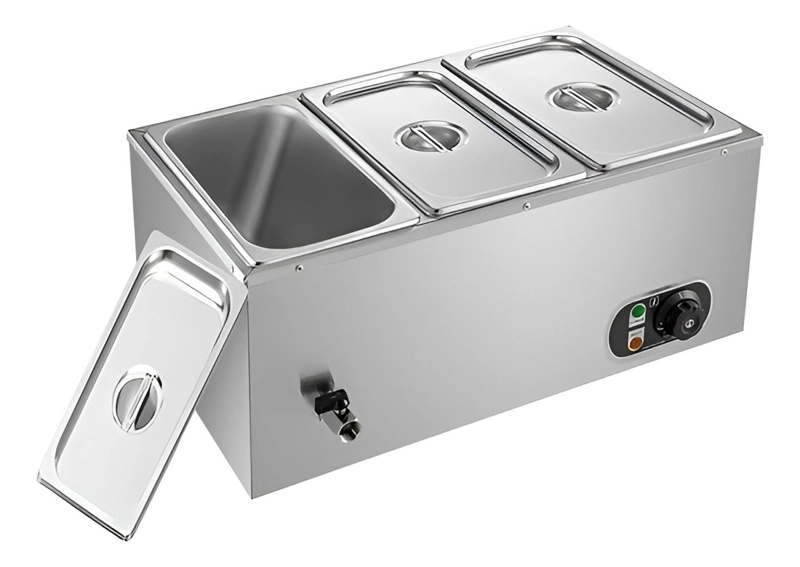 CHAFER ELECTRICO BUFFET BAÑO MARIA BUFETERA 3 DEPOSITOS 5.5L - 1