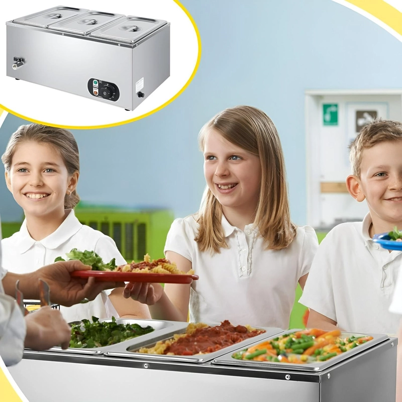 CHAFER ELECTRICO BUFFET BAÑO MARIA BUFETERA 3 DEPOSITOS 5.5L - 4
