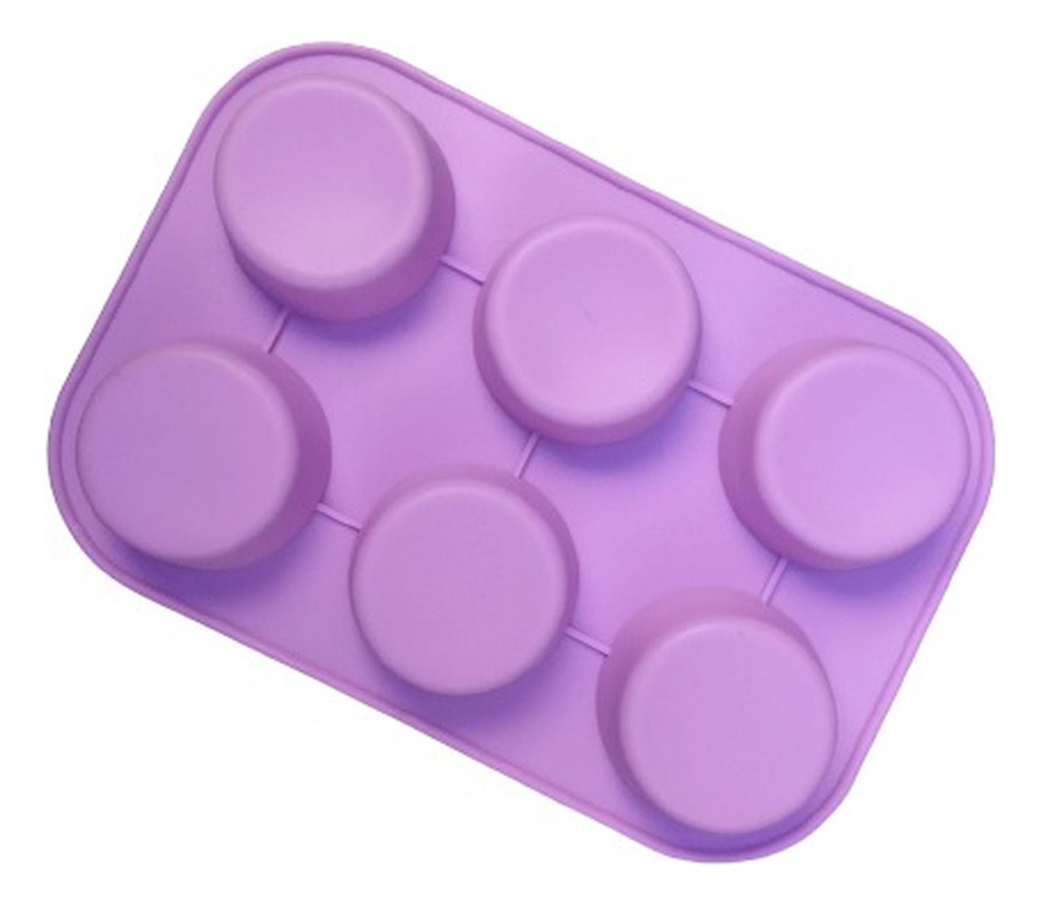 PACK X2 MOLDES SILICONA MOLDES CUPCAKE MOLDE 6 CAVID MUFFIN MULTICOLOR - 6