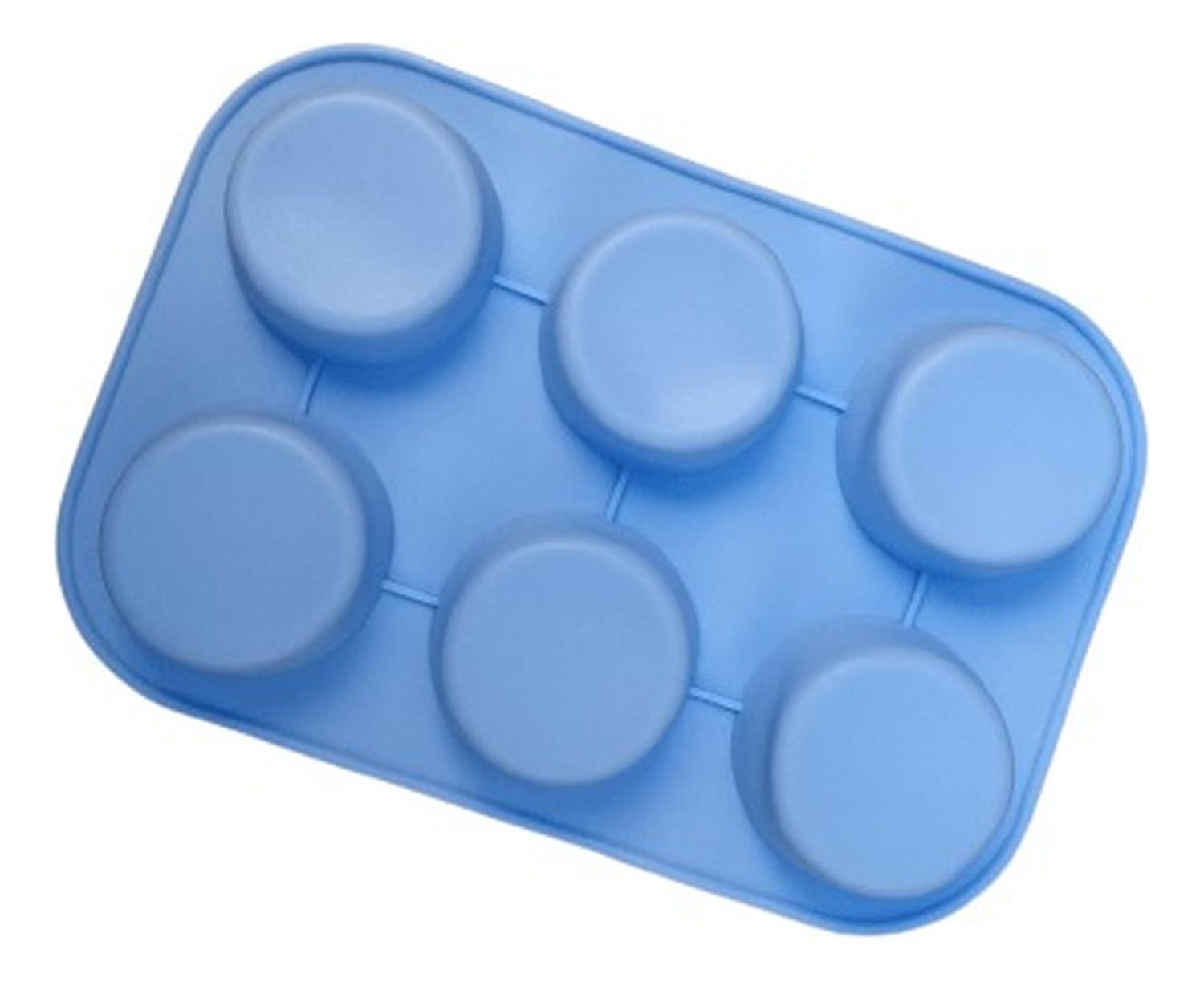 PACK X2 MOLDES SILICONA MOLDES CUPCAKE MOLDE 6 CAVID MUFFIN MULTICOLOR - 8