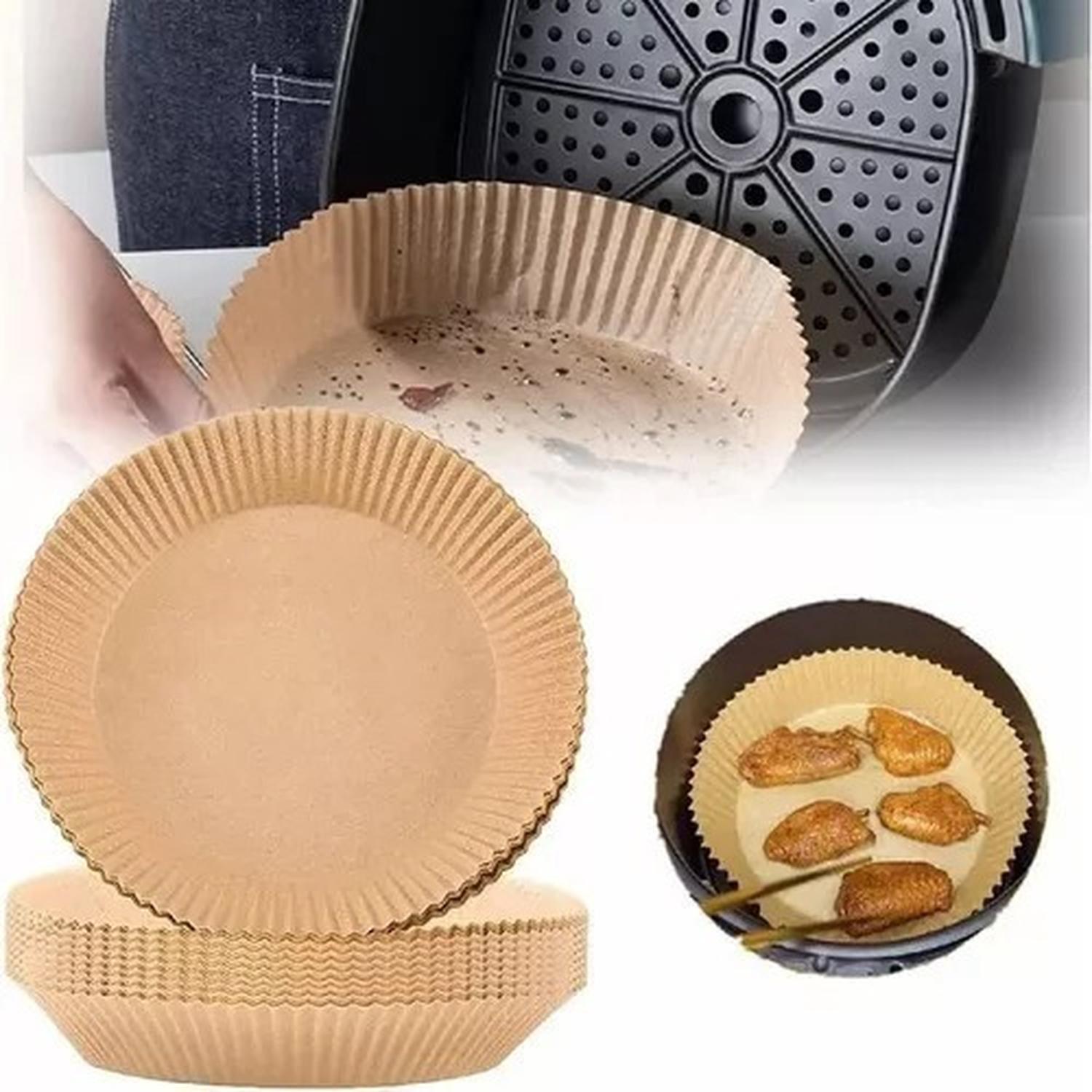 X3 PACK DE 100 FORROS DESECHABLES ANTIADHERENTE FREIDORA 100 PCS AIR FRYER - 4