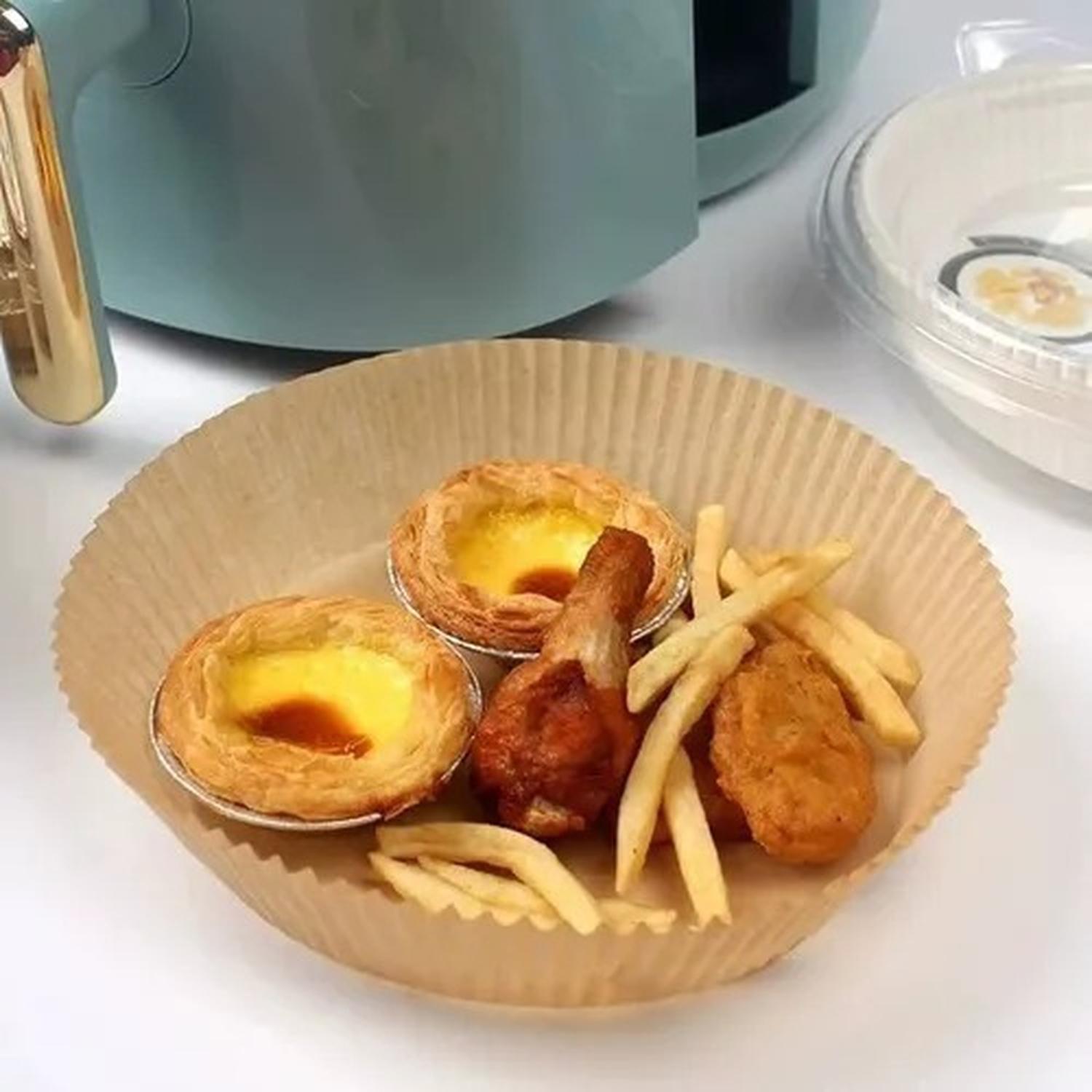 X3 PACK DE 100 FORROS DESECHABLES ANTIADHERENTE FREIDORA 100 PCS AIR FRYER - 7