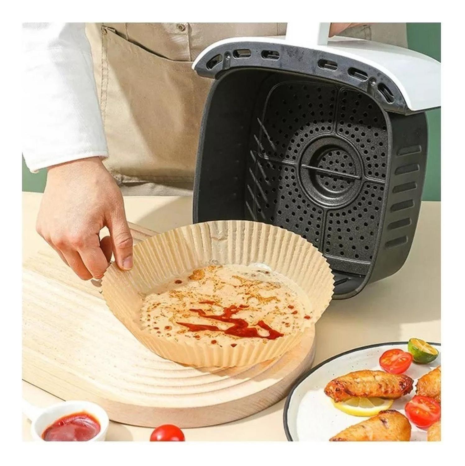 X3 PACK DE 100 FORROS DESECHABLES ANTIADHERENTE FREIDORA 100 PCS AIR FRYER - 9