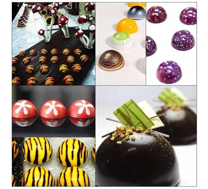 MOLDES DE CHOCOLATE MOLDES CHOCOLATE SILICONA 15 ESFERA - 4