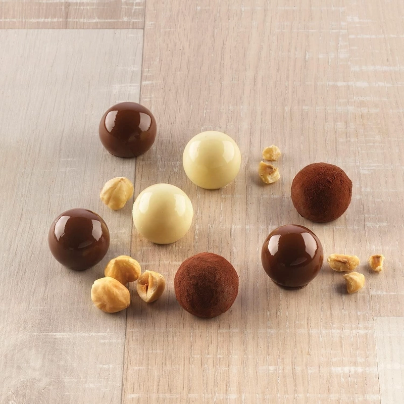 MOLDES DE CHOCOLATE MOLDES CHOCOLATE SILICONA 15 ESFERA - 6