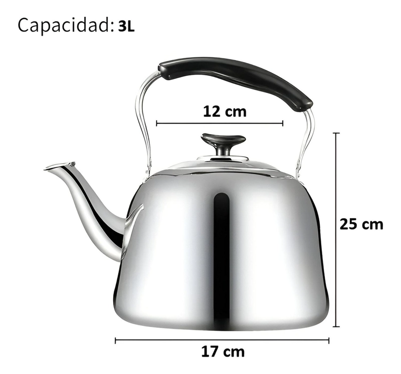 TETERA DE TE TETERA DE AGUA TETERAS FILTRO TE INFUSOR 3.0 L - 3