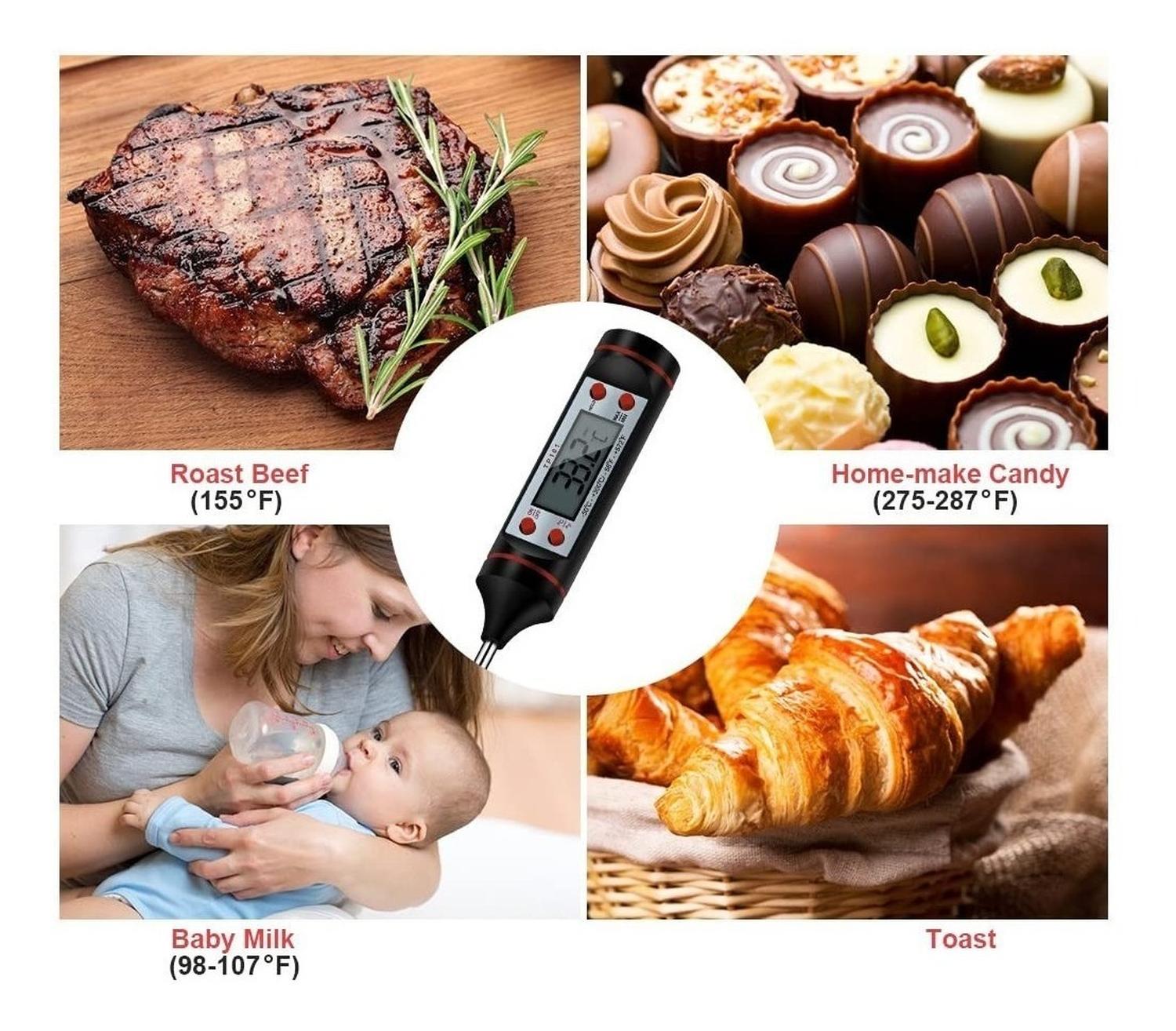 SET BALANZA DIGITAL PESA COCINA DIGITAL + TERMOMETRO DIGITAL BLANCO 5 KG - 5