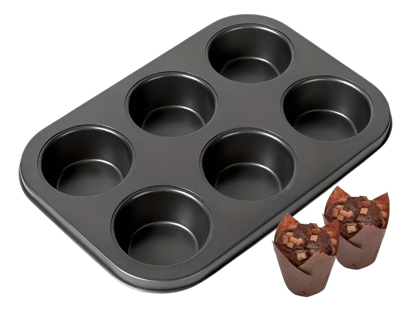 MOLDE 6 CUPCAKES MOLDE CUPCAKE MOLDE MUFFINS REPOSTERIA - 1