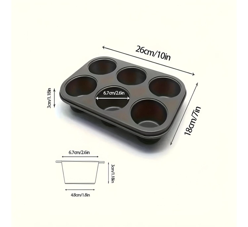 MOLDE 6 CUPCAKES MOLDE CUPCAKE MOLDE MUFFINS REPOSTERIA - 3