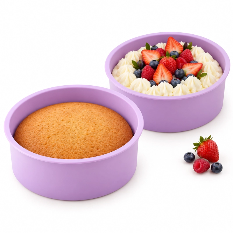 X2 MOLDE SILICONA MOLDE DE TORTA MOLDE DE SILICONA MINI 20CM MULTICOLOR / PEQUEÑO 20CM - 1