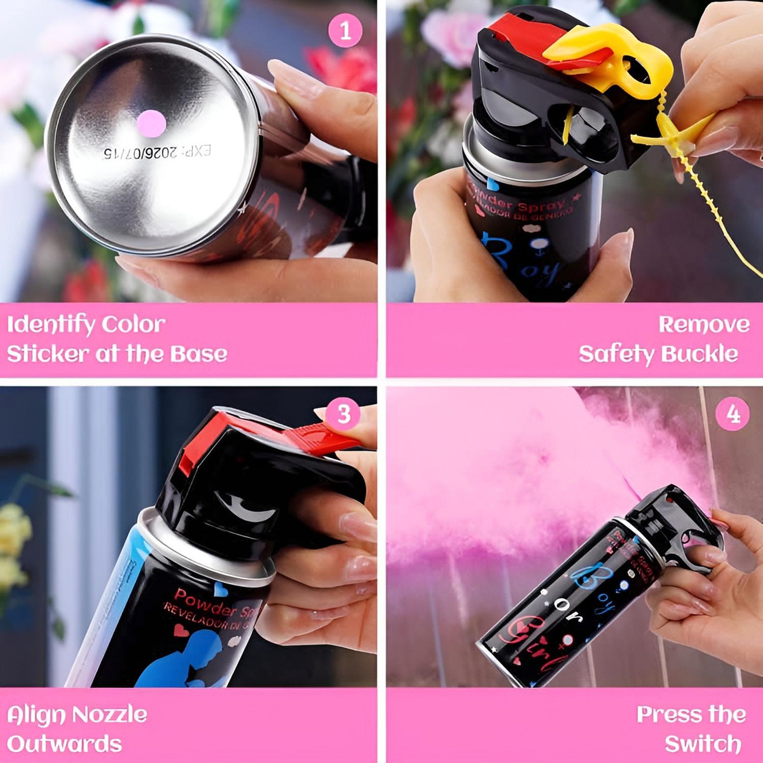 PACKX2 EXTINTOR HUMO REVELACION DE GENERO CAÑON SPRAY COLOR ROS-151041 - 8