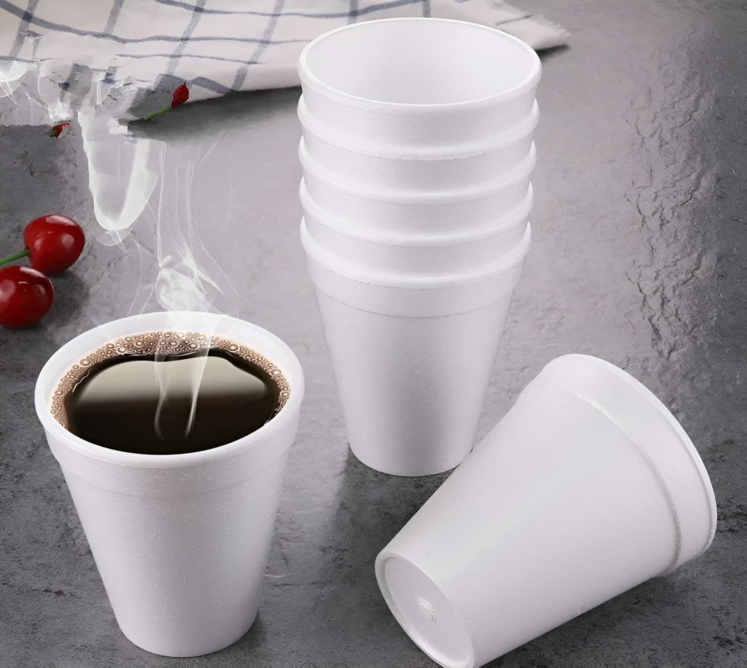 50 VASOS DESECHABLES VASOS PLUMAVIT TERMICO VASO 6OZ/177ML BLANCO - 5