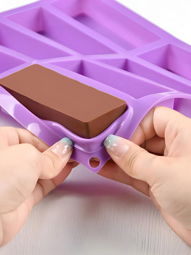 MOLDES PARA CHOCOLATE MOLDE SILICONA REPOSTERIA BARRAS 8CAV - 6