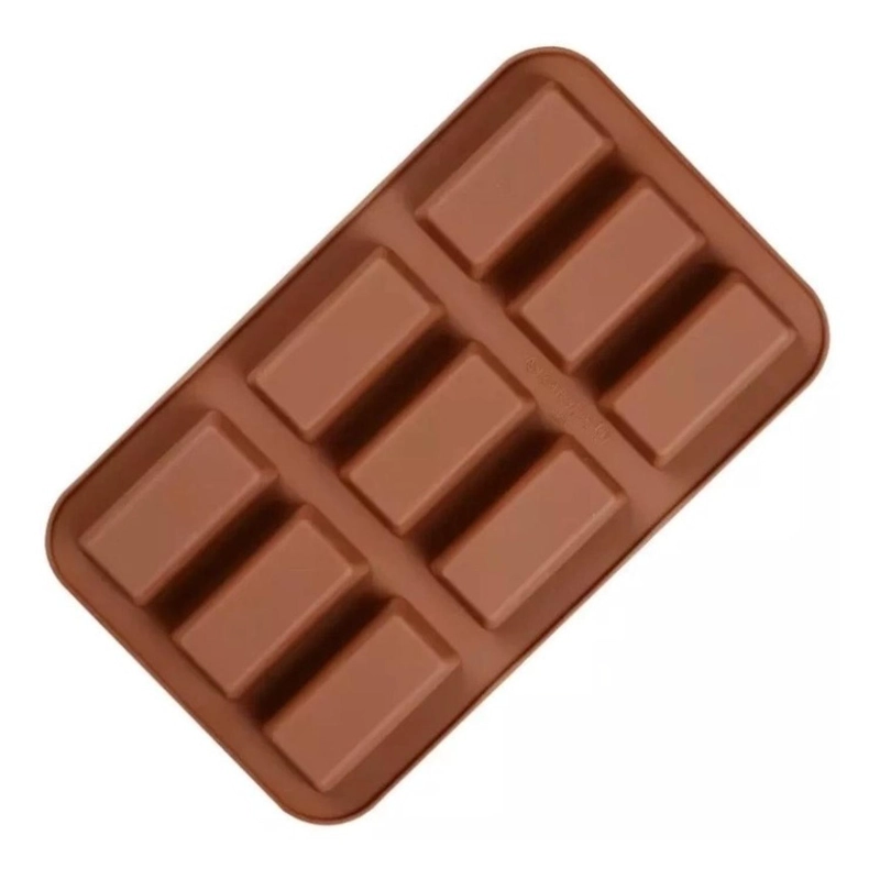 MOLDES SILICONA BARRA CHOCOLATE MOLDE SILICONA BARRA CEREAL MARRON - 4