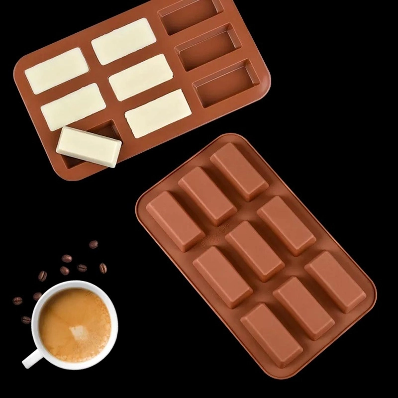 MOLDES SILICONA BARRA CHOCOLATE MOLDE SILICONA BARRA CEREAL MARRON - 6