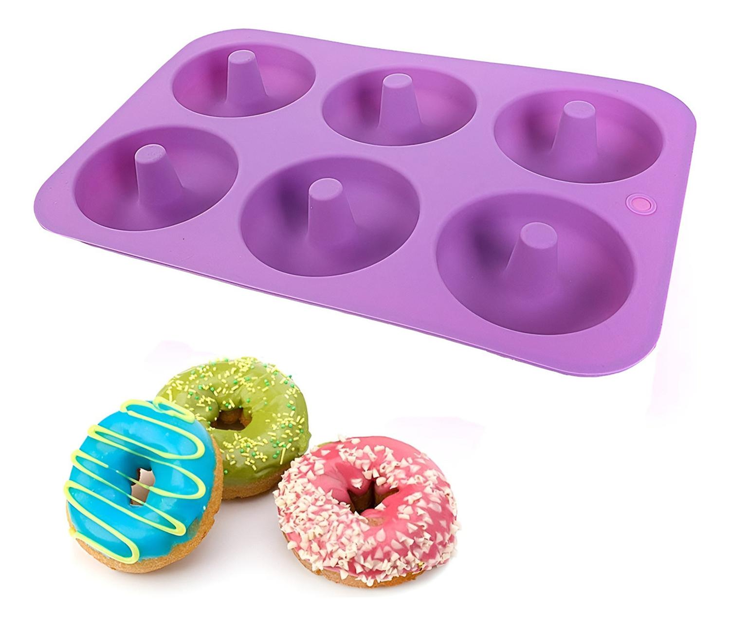 MOLDES SILICONA DONAS MOLDES DE SILICONA DONUT MOLDE DONA MULTICOLOR - 1