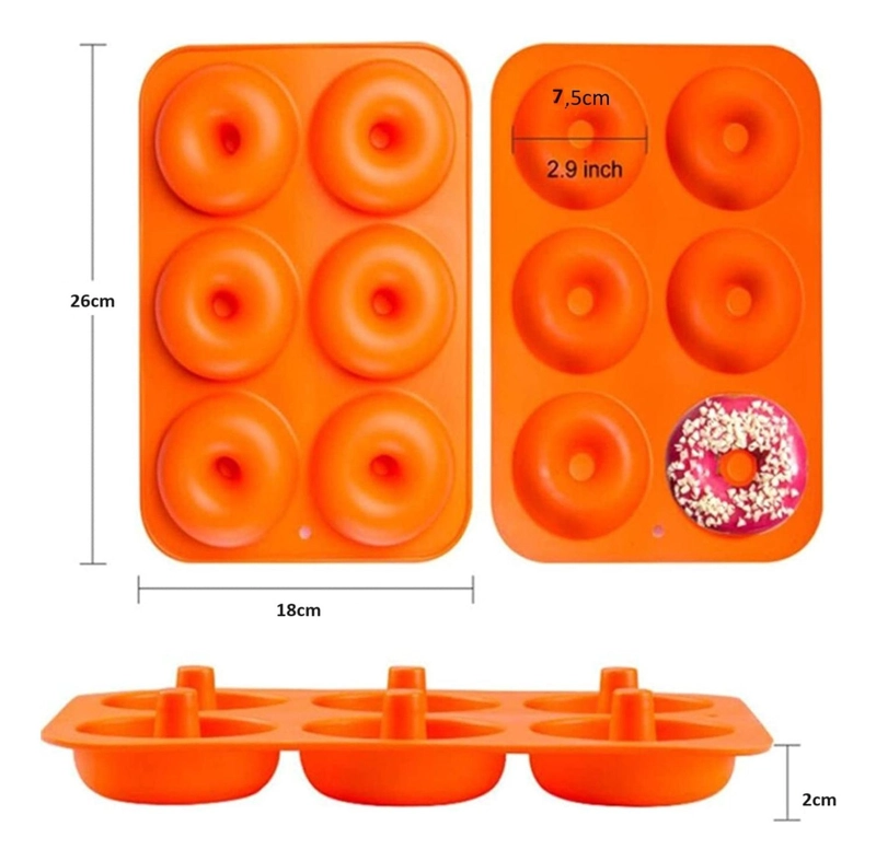 MOLDES SILICONA DONAS MOLDES DE SILICONA DONUT MOLDE DONA MULTICOLOR - 3