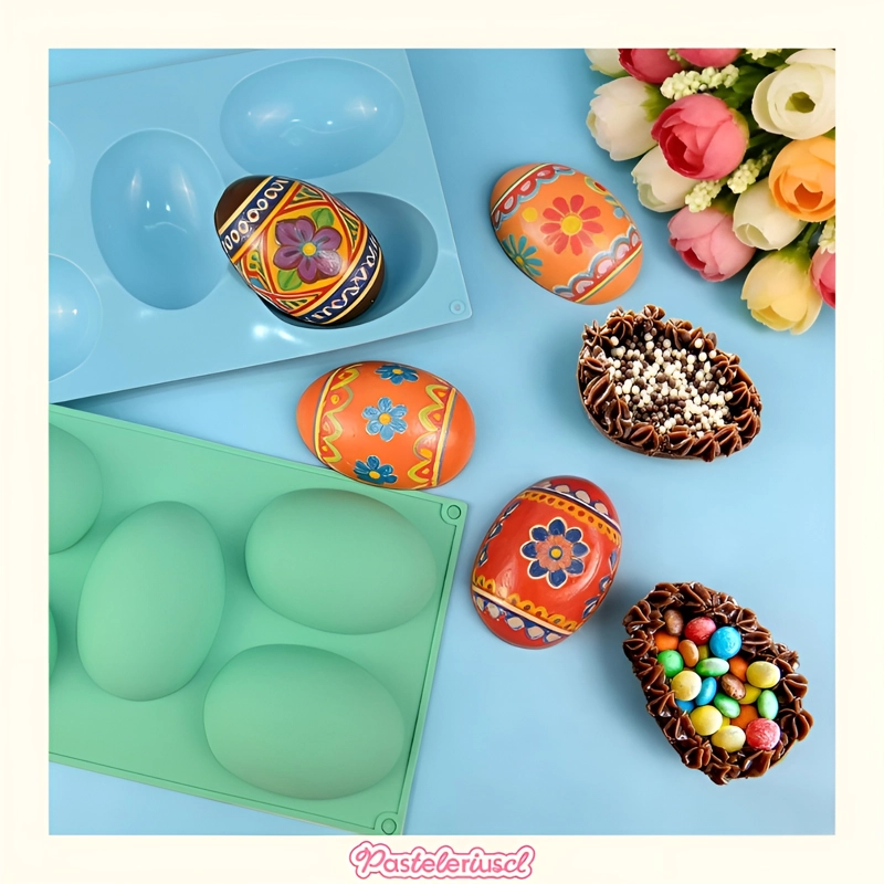 MOLDES CHOCOLATE SILICONA HUEVO MOLDE CHOCOLATE HUEVO GRANDE - 2