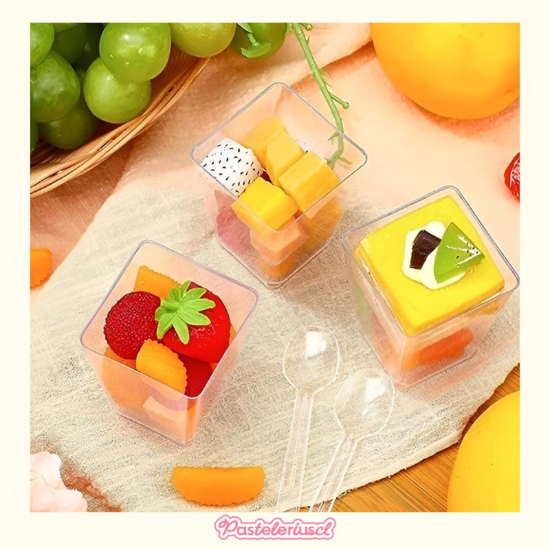 30 VASOS PARA POSTRES SET DE VASOS SHOT POSTRES TAPA 220ML - 9