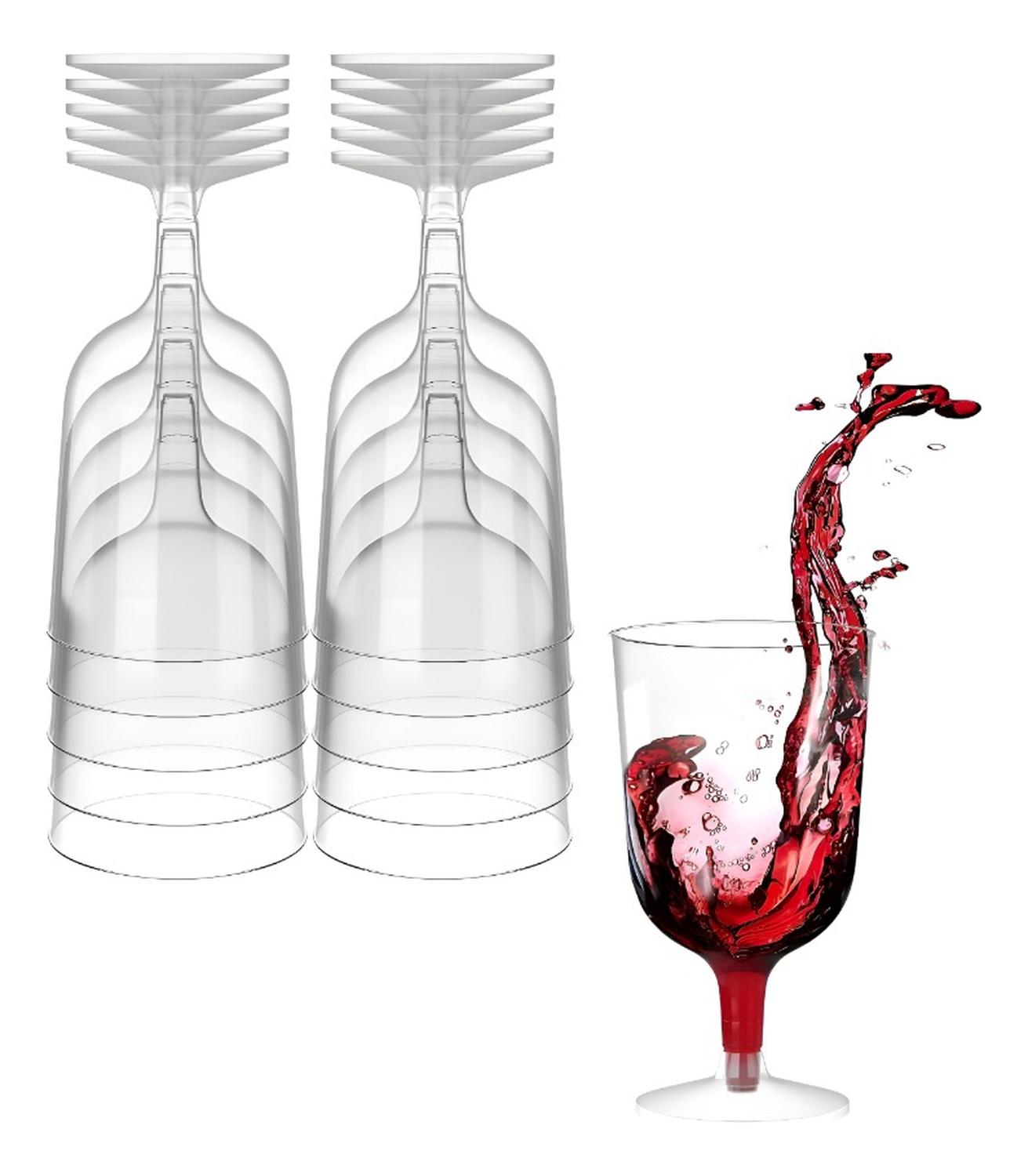 20 COPAS DE VINO COPA ACRILICO COPA PLASTICO COPAS 6OZ/177ML TRANSPARENTE - 1