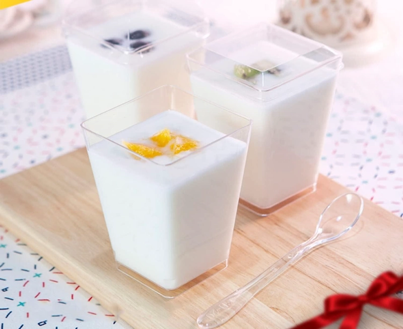 10 VASOS PARA POSTRES SET DE VASOS SHOT POSTRES C/TAPA 110ML - 7