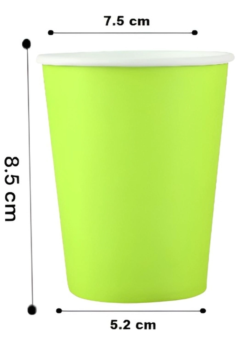 VASOS DESECHABLES VASOS DE CUMPLEAÑOS VERDE 250ML - 2