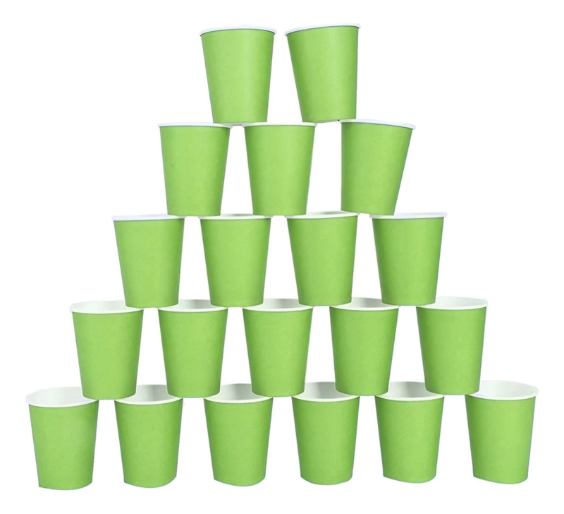 VASOS DESECHABLES VASOS DE CUMPLEAÑOS VERDE 250ML - 8