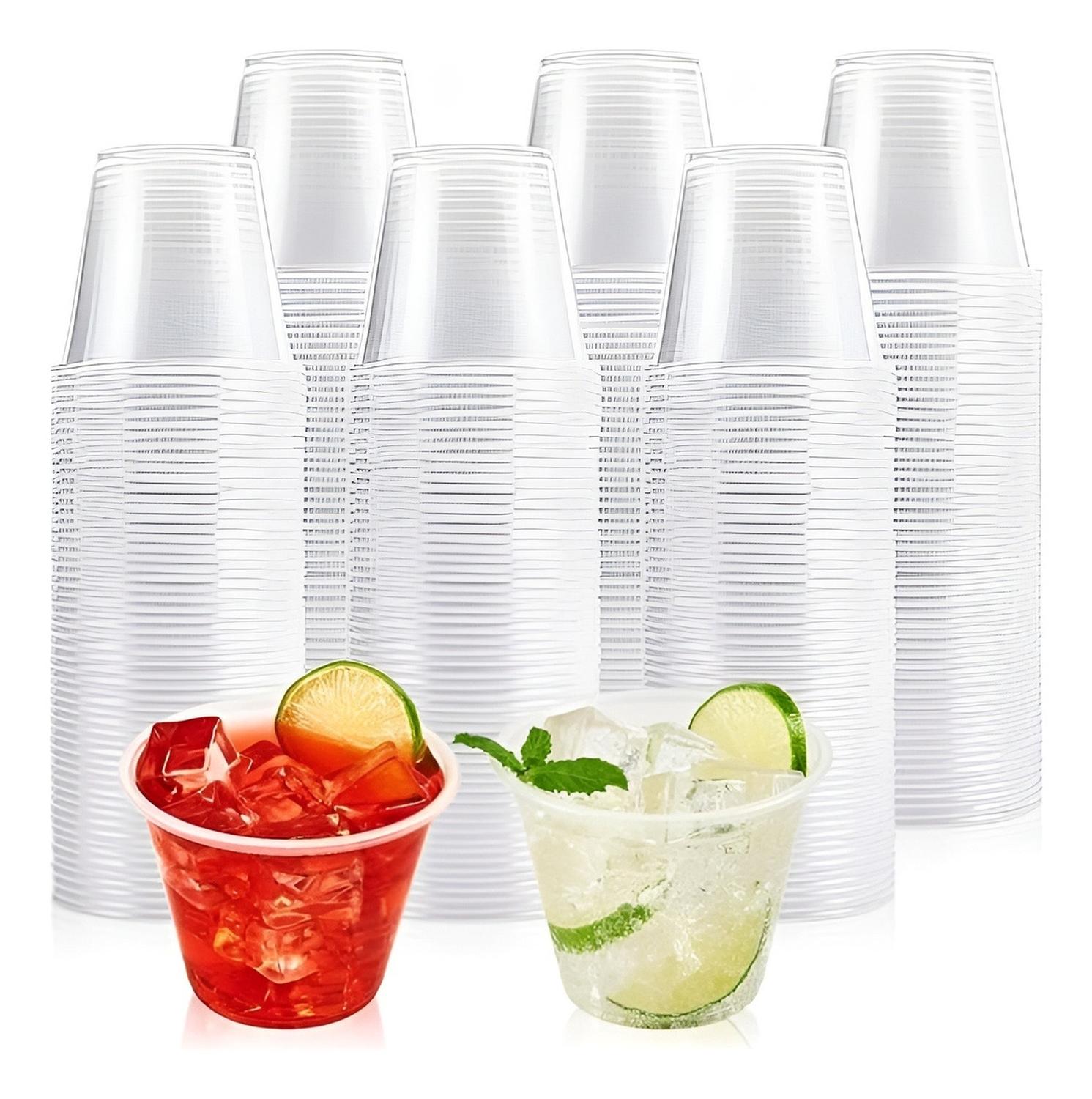 200 VASO PLASTICO VASOS DESECHABLES VASO PEQUEÑO 5OZ 148ML TRANSPARENTE - 1