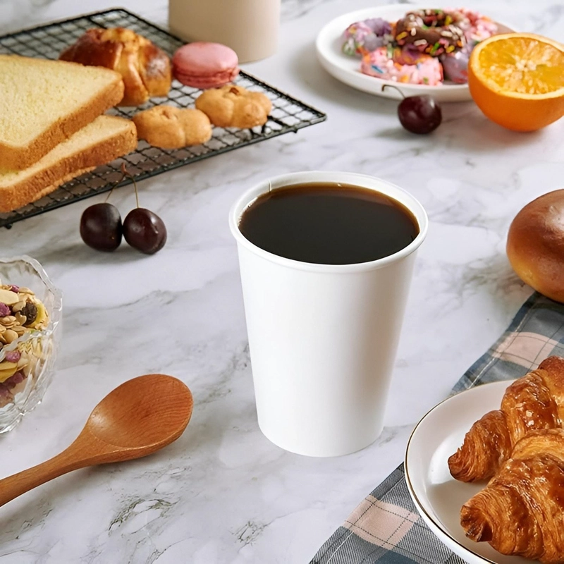 VASO CAFE POLIPAPEL VASO KRAFT VASO C/TAPA+MANGA 12OZ 100UND BLANCO / VASO 12OZ - 6