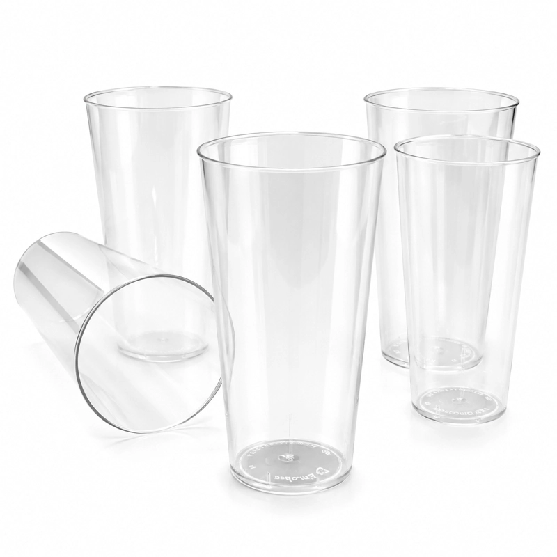 40 SET VASOS DESECHABLES VASO PLASTICO VASOS ACRILICOS 300ML X40 TRANSPARENTE 300ML - 1
