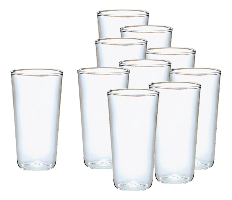 40 SET VASOS DESECHABLES VASO PLASTICO VASOS ACRILICOS 300ML X40 TRANSPARENTE 300ML - 4