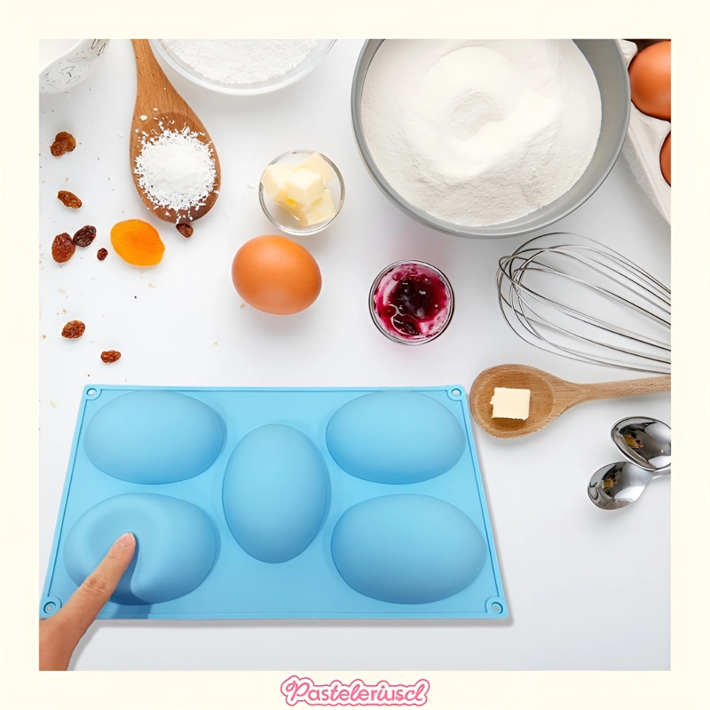 4 MOLDE HUEVOS GRANDES PARA RELLENAR MOLDES CHOCOLATES PASCUA 5CAV - 4