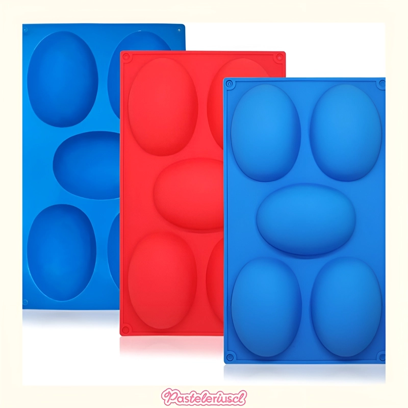 4 MOLDE HUEVOS GRANDES PARA RELLENAR MOLDES CHOCOLATES PASCUA 5CAV - 8