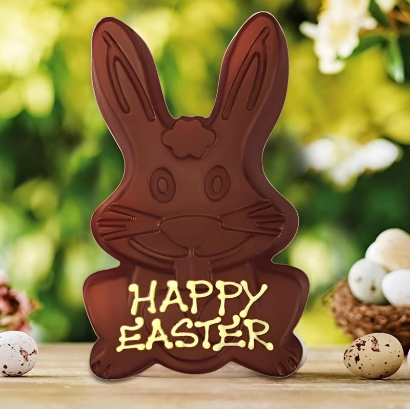 SET 2 MOLDE CONEJO DE PASCUA MOLDE SILICONA MOLDE CHOCOLATE BLANCO - 4