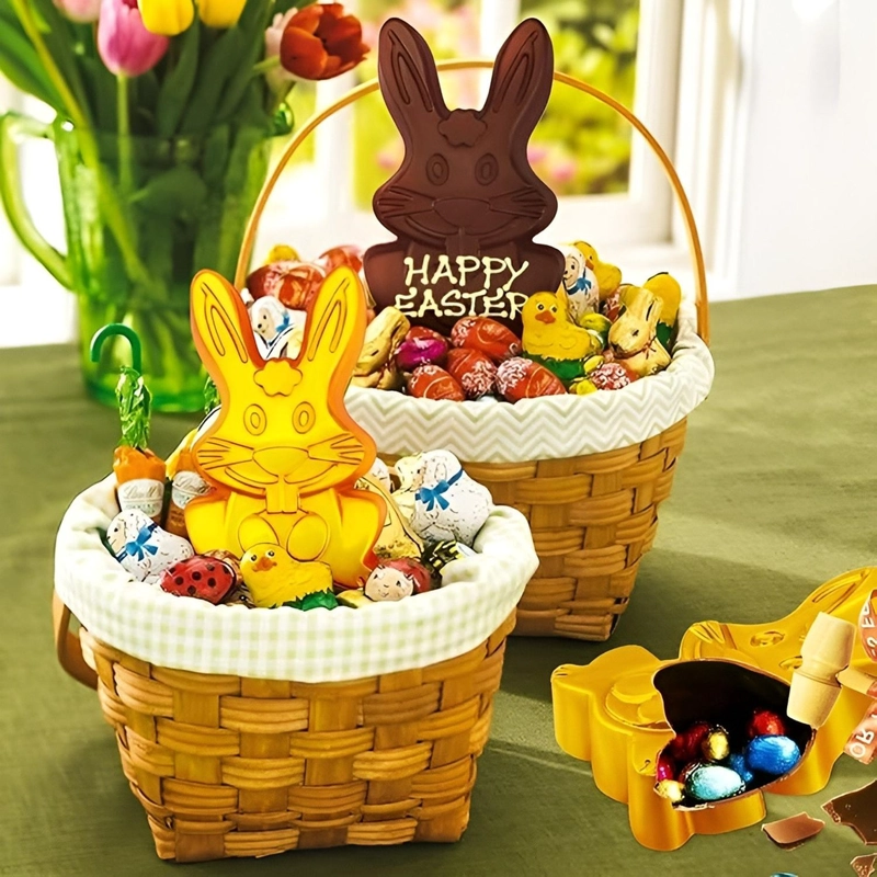 SET 2 MOLDE CONEJO DE PASCUA MOLDE SILICONA MOLDE CHOCOLATE BLANCO - 9