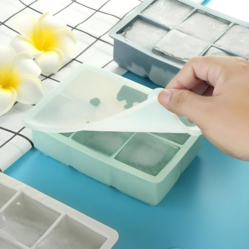 CUBETAS HIELO CUBETERA CUBETAS SILICONA CUBETA C/TAPA 6CAV - 4