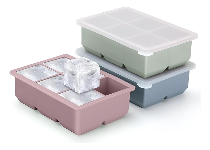 CUBETAS HIELO CUBETERA CUBETAS SILICONA CUBETA C/TAPA 6CAV - 7