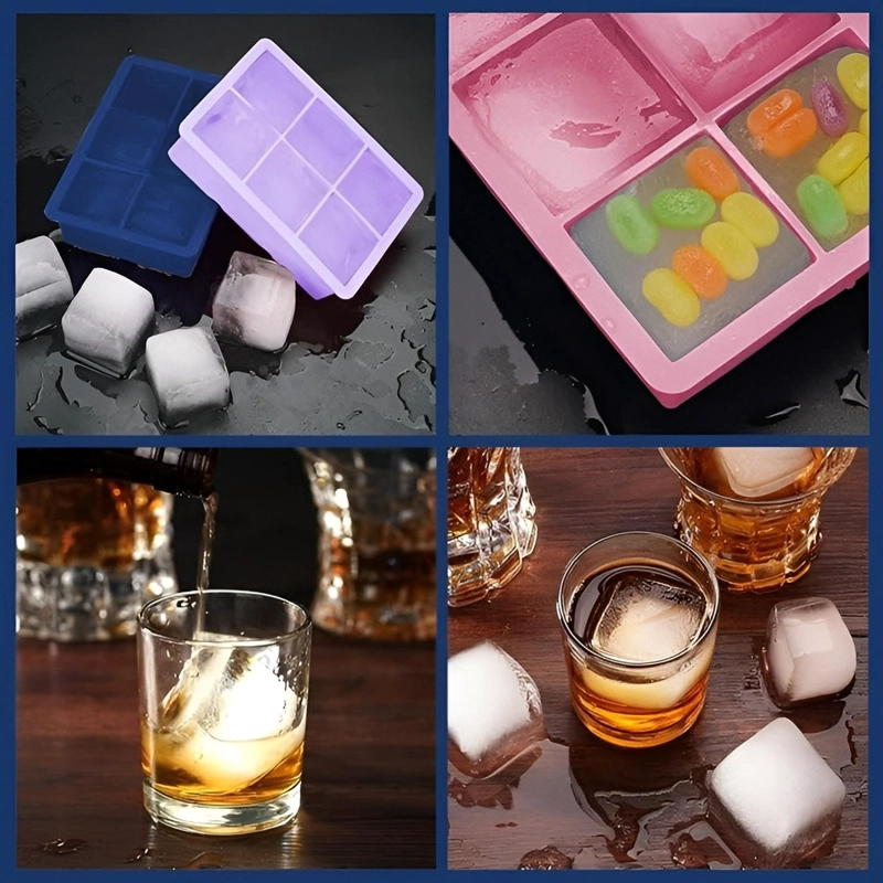 CUBETAS HIELO CUBETERA CUBETAS SILICONA CUBETA C/TAPA 6CAV - 8
