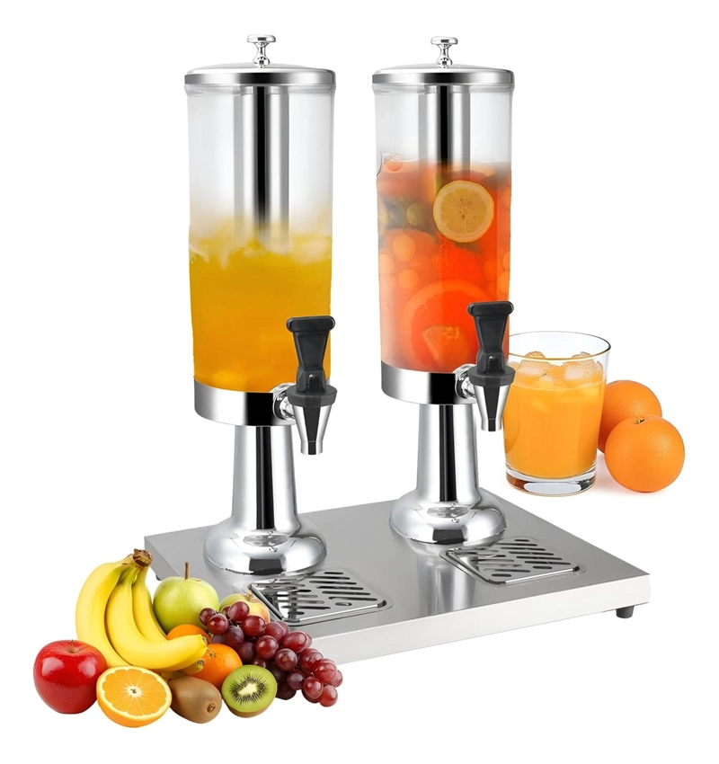 DISPENSADOR BEBIDAS DOBLE MAQUINA AUTOSERVICIO JUGOS 6L - 1