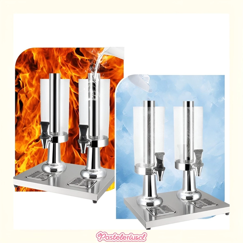 DISPENSADOR BEBIDAS DOBLE MAQUINA AUTOSERVICIO JUGOS 6L - 8