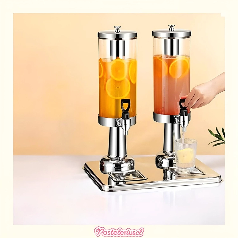 DISPENSADOR BEBIDAS DOBLE MAQUINA AUTOSERVICIO JUGOS 6L - 9