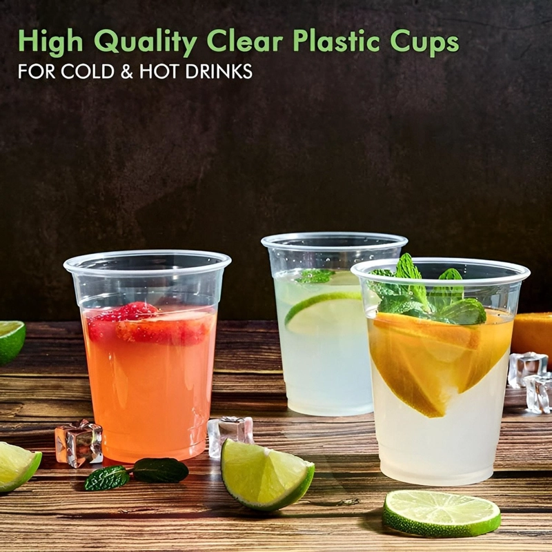 200 VASOS PLASTICOS DESECHABLES VASOS PARA BEBIDA 13OZ 400ML TRASPARENTE - 7